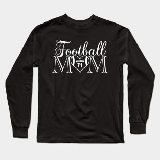 Classic Football Mom #71 That's My Boy Football Jersey Number 71 Long Sleeve T-Shirt